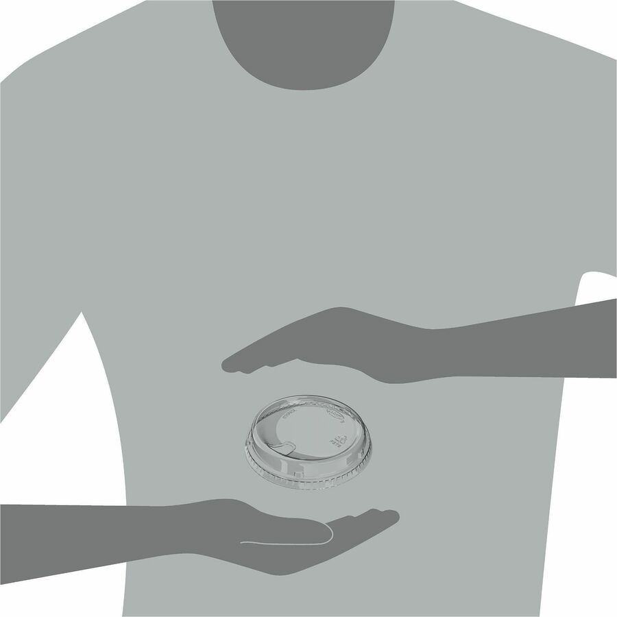 Image of Dart 626NSLCT Strawless Cup Lids, Round, 4" Diameter, Polyethylene Terephthalate (PET), Clear, 100 Lids/Pack, 10 / Carton