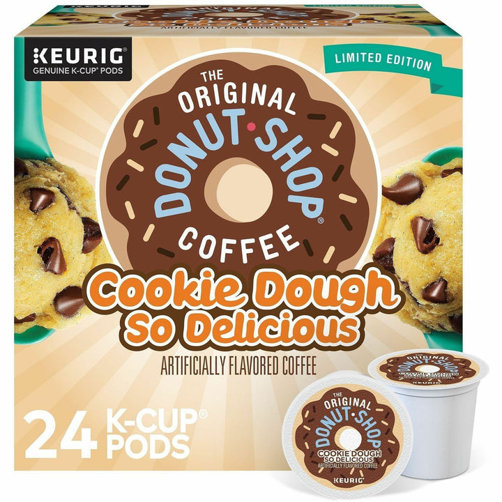 Image of The Original Donut Shop® 9534 Cookie Dough So Delicious K-Cups, Light, 24 K-Cup, K-Cup, Pod, Cookie Dough So Delicious, Kosher, 4 / Carton
