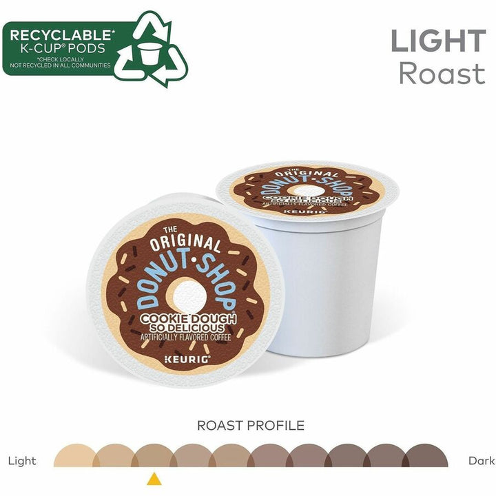 Image of The Original Donut Shop® 9534 Cookie Dough So Delicious K-Cups, Light, 24 K-Cup, K-Cup, Pod, Cookie Dough So Delicious, Kosher, 4 / Carton
