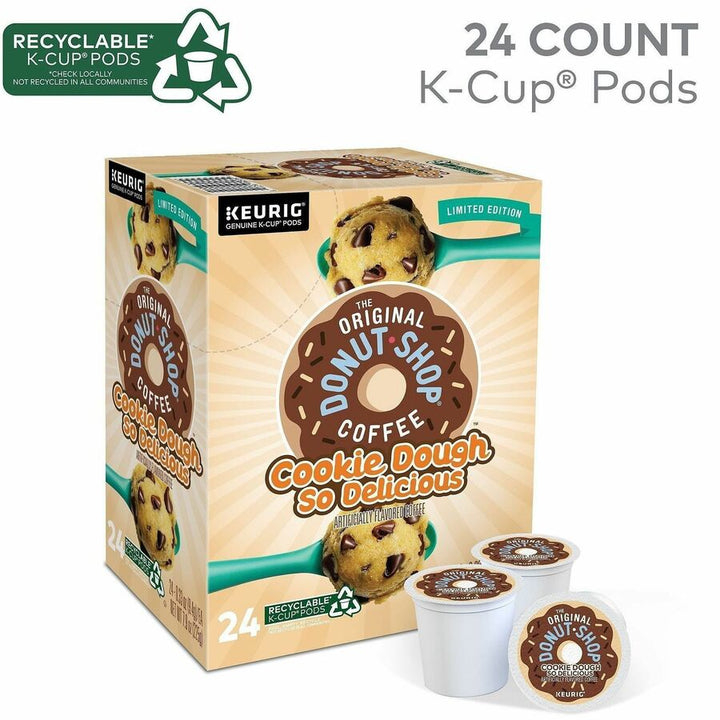 Image of The Original Donut Shop® 9534 Cookie Dough So Delicious K-Cups, Light, 24 K-Cup, K-Cup, Pod, Cookie Dough So Delicious, Kosher, 4 / Carton
