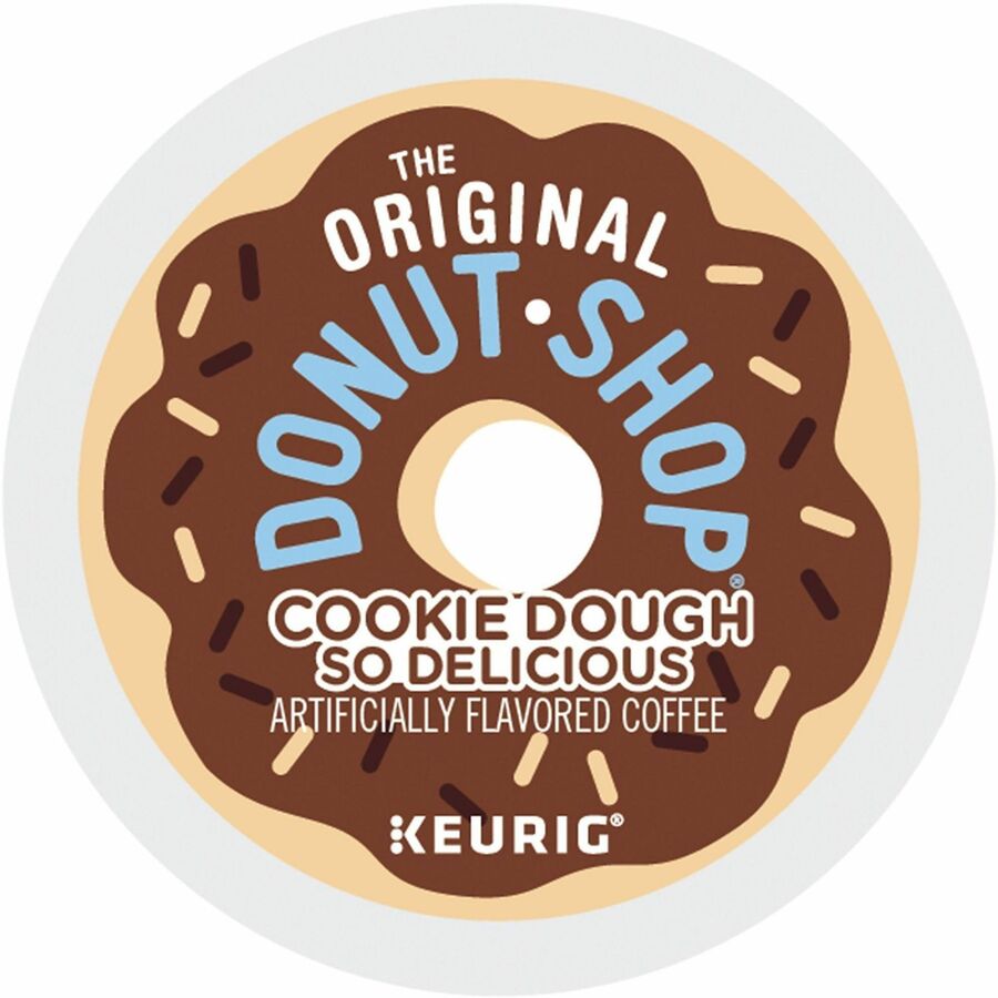 Image of The Original Donut Shop® 9534 Cookie Dough So Delicious K-Cups, Light, 24 K-Cup, K-Cup, Pod, Cookie Dough So Delicious, Kosher, 4 / Carton