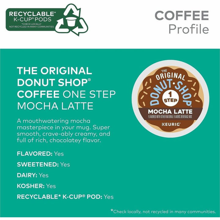 Image of Diedrich 8179 TODS 1-Step Latte K-Cups, Dark, 20 K-Cup, K-Cup, Columbian, Mocha, Kosher, 20/Box, 4 / Carton