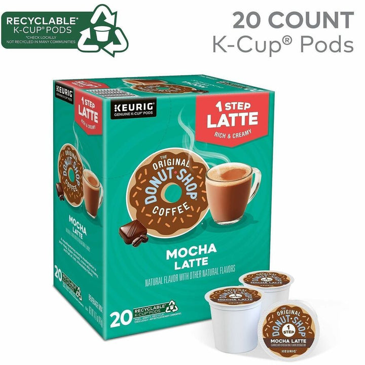 Image of Diedrich 8179 TODS 1-Step Latte K-Cups, Dark, 20 K-Cup, K-Cup, Columbian, Mocha, Kosher, 20/Box, 4 / Carton