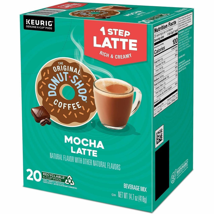 Image of Diedrich 8179 TODS 1-Step Latte K-Cups, Dark, 20 K-Cup, K-Cup, Columbian, Mocha, Kosher, 20/Box, 4 / Carton
