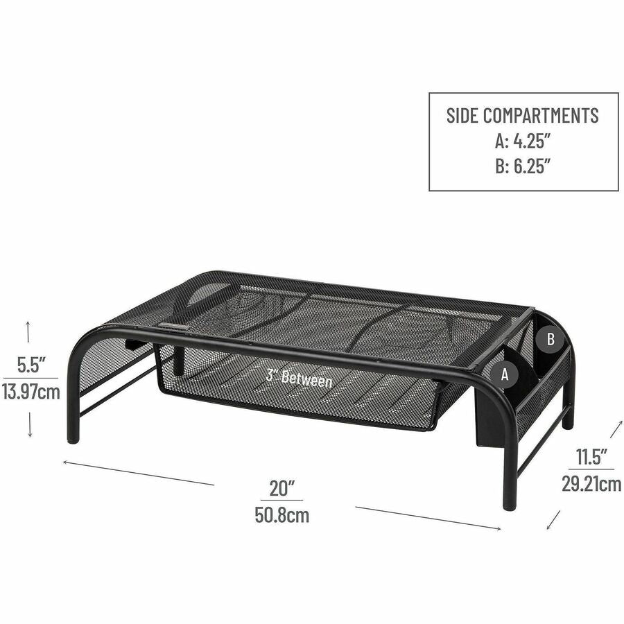 Image of Mind Reader MESHMONSTA Monitor Stand and Organizer