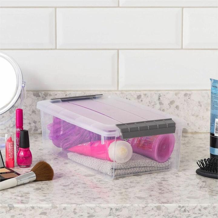Image of IRIS Stack & Pull 300008 6.2 QT Stack-and-Pull Storage Tote