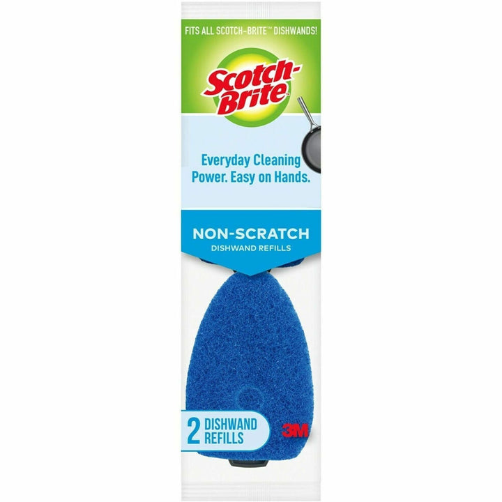 Image of Scotch-Brite 48312RSCRRP Non-Scratch Dishwand Pads, 1 Pack, Blue