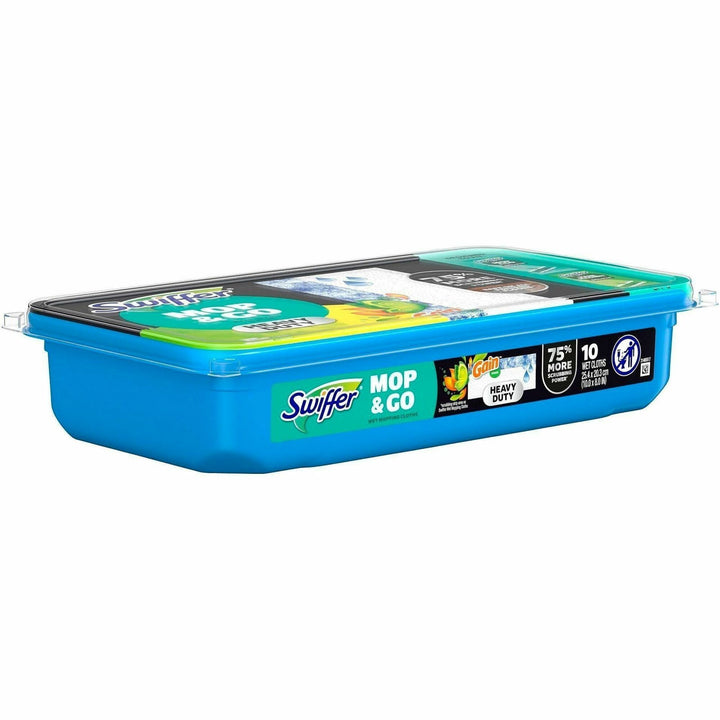 Image of Swiffer 76471CT Sweeper HvyDty Mop Cloths, Gain Original Scent, Heavy Duty, Blue, 10 Cloths/Pack, 6 / Carton