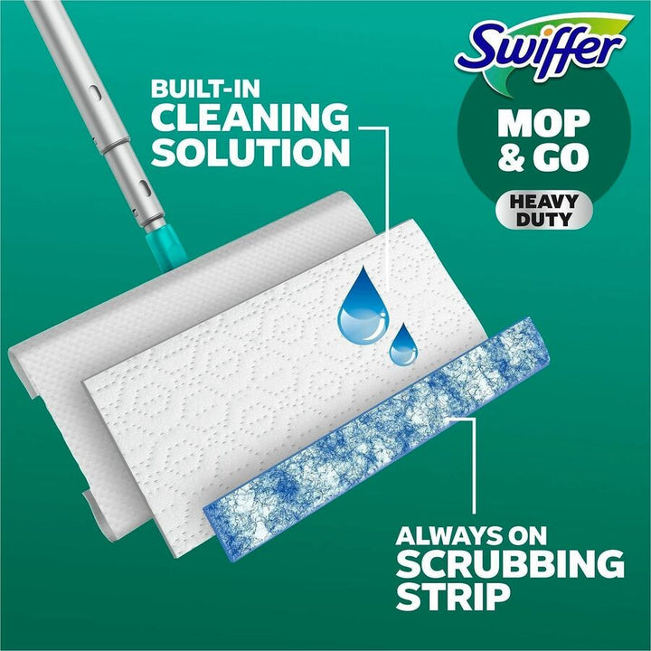 Image of Swiffer 76471CT Sweeper HvyDty Mop Cloths, Gain Original Scent, Heavy Duty, Blue, 10 Cloths/Pack, 6 / Carton