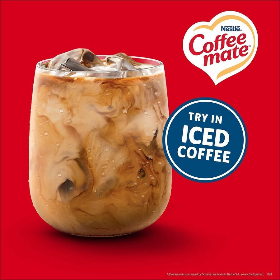 Image of Coffee mate 40283 Liquid Creamer Singles, Original, Hazelnut, Italian Sweet Creme, Vanilla Caramel Flavor, 1 Serving, 1 Carton