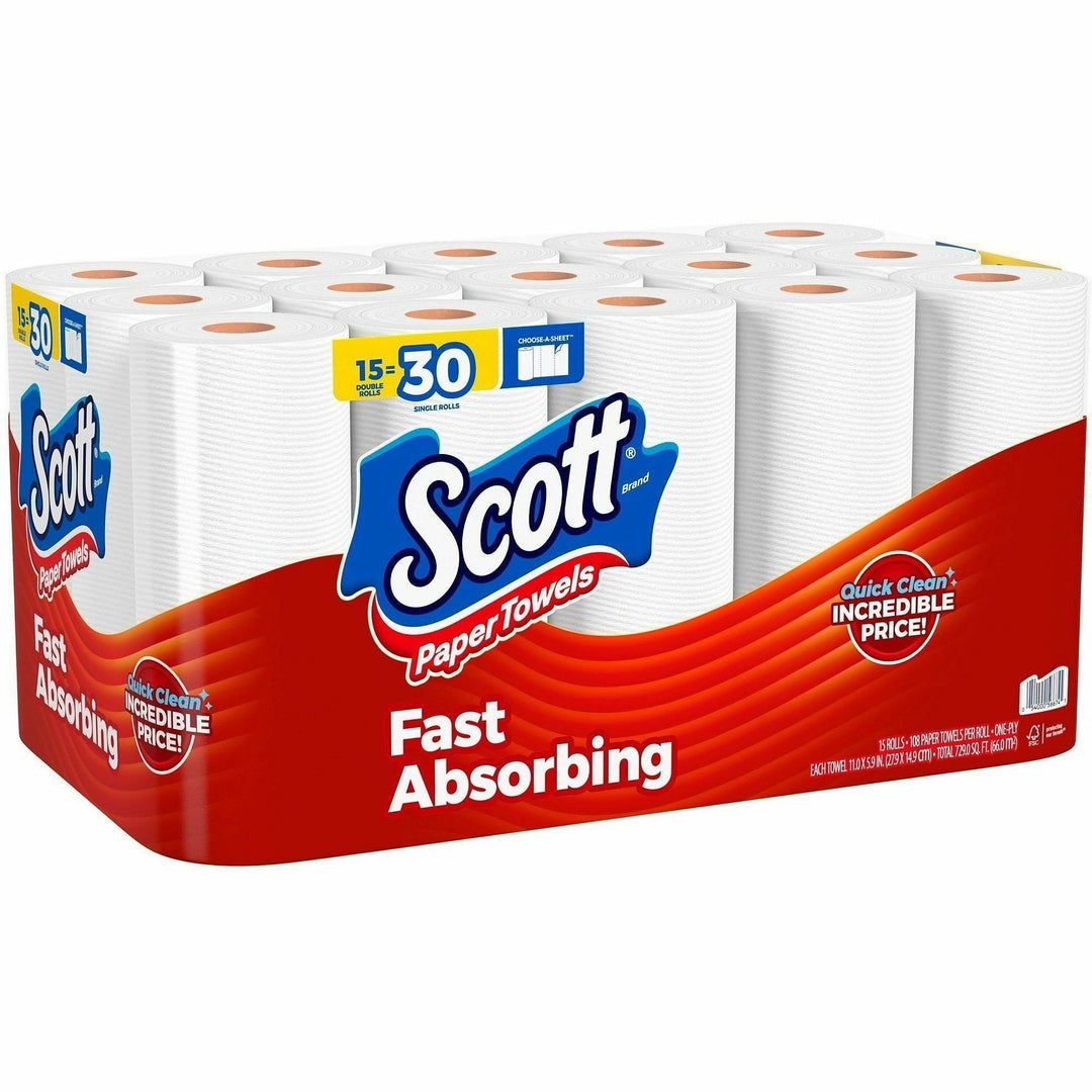 Image of Scott 56674CT Choose-A-Sheet Paper Towels, 108 Sheets/Roll, White, Paper, 2 / Carton