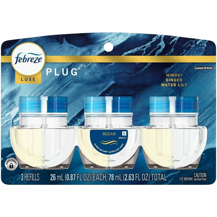 Image of Febreze 13835 FadeDefy PLUG Air Freshener, 2.63 oz, Ocean, 50 Day, Odor Neutralizer, 3 / Pack