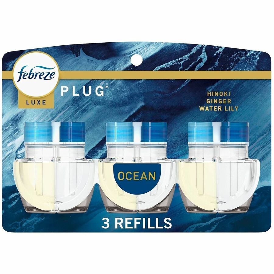 Image of Febreze 13835 FadeDefy PLUG Air Freshener, 2.63 oz, Ocean, 50 Day, Odor Neutralizer, 3 / Pack