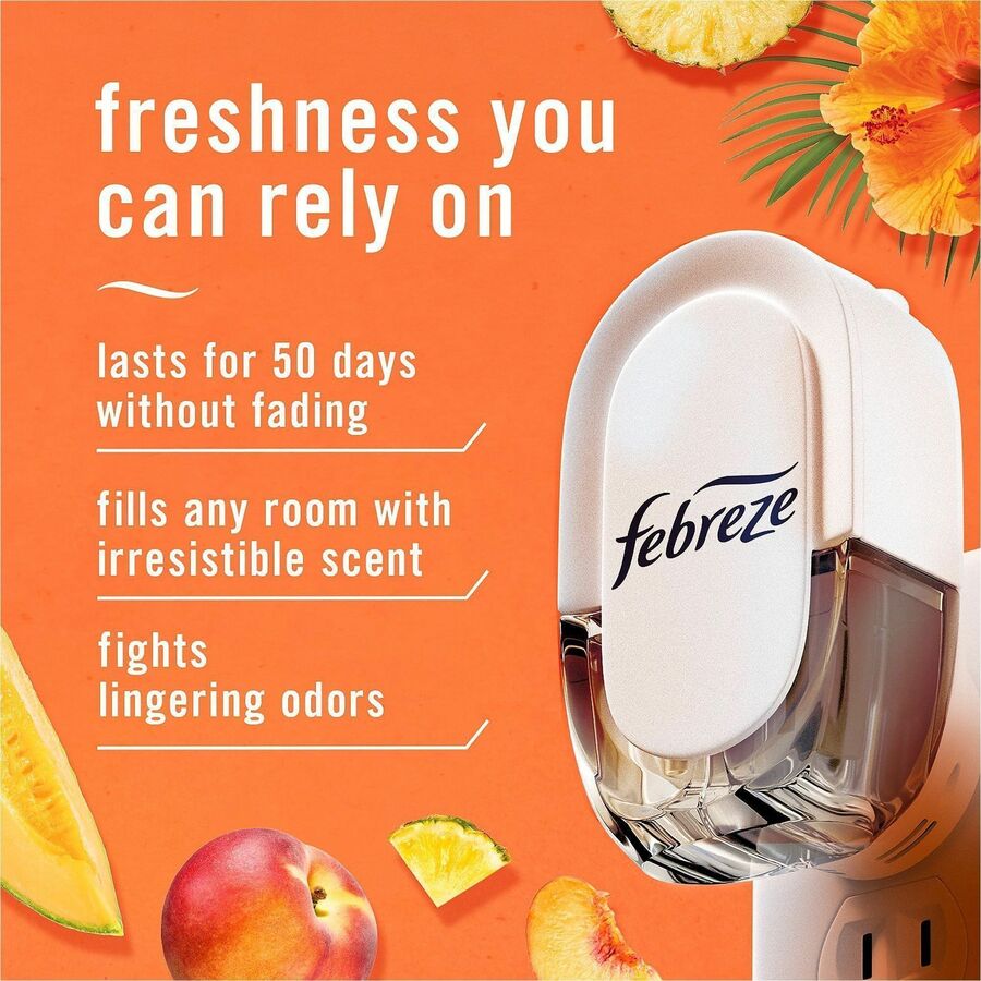 Image of Febreze 13843 FadeDefy PLUG Air Freshener, 2.63 oz, Hawaiian Aloha, 50 Day, Odor Neutralizer, 3 / Pack