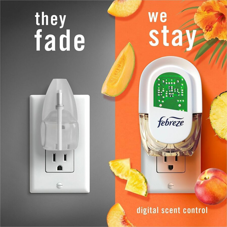 Image of Febreze 13843 FadeDefy PLUG Air Freshener, 2.63 oz, Hawaiian Aloha, 50 Day, Odor Neutralizer, 3 / Pack