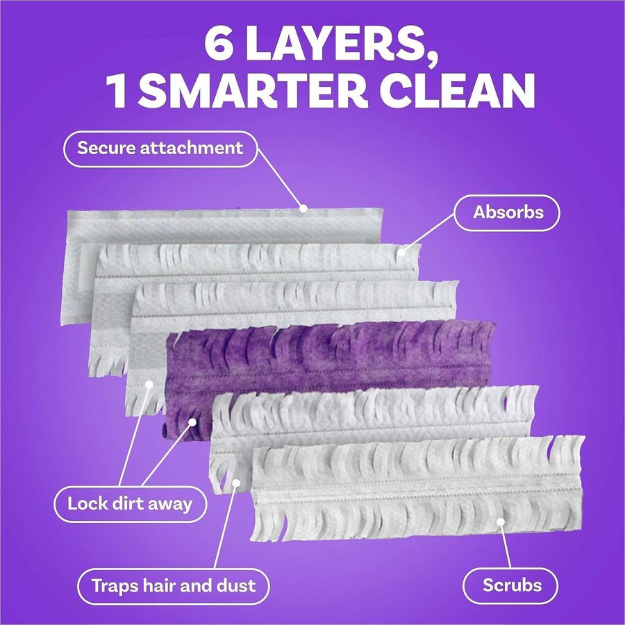 Image of Swiffer 12868CT Powermop Mopping Pads, Purple, 11 Pads/Box, 2 / Carton