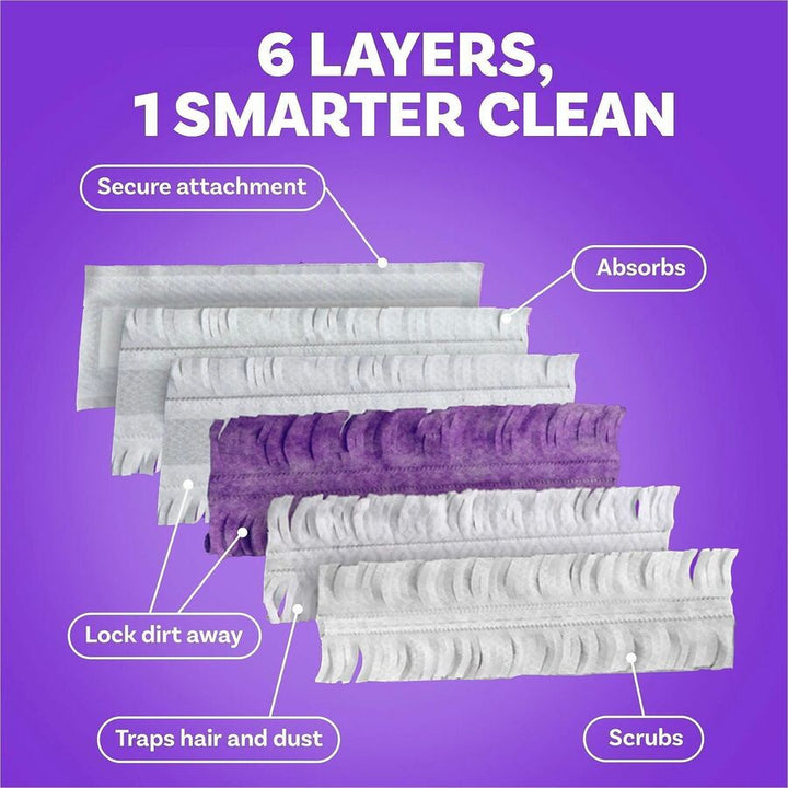 Image of Swiffer 12868CT Powermop Mopping Pads, Purple, 11 Pads/Box, 2 / Carton