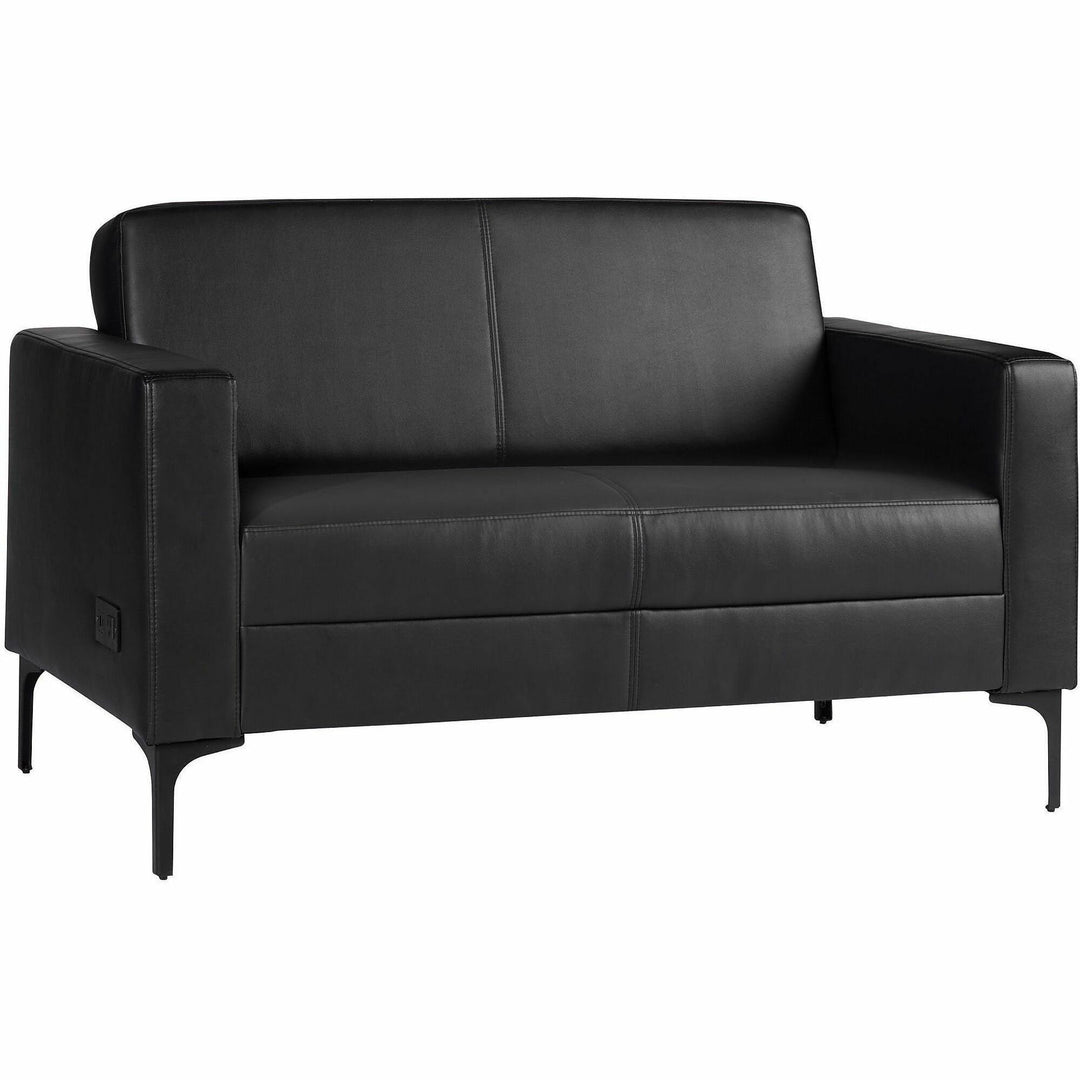 Image of Lorell 86951 Clarke Series Loveseat with Antimicrobial Upholstery and Power, 53.2" x 29.8" x 31" Overall Dimension, 1 Each