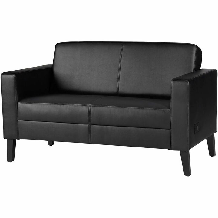 Image of Lorell 86951 Clarke Series Loveseat with Antimicrobial Upholstery and Power, 53.2" x 29.8" x 31" Overall Dimension, 1 Each