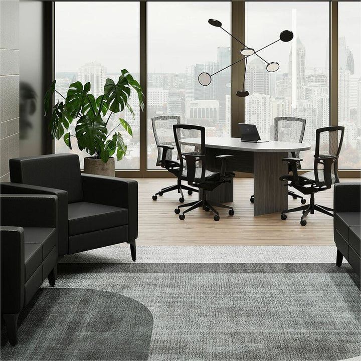 Image of Lorell 86951 Clarke Series Loveseat with Antimicrobial Upholstery and Power, 53.2" x 29.8" x 31" Overall Dimension, 1 Each