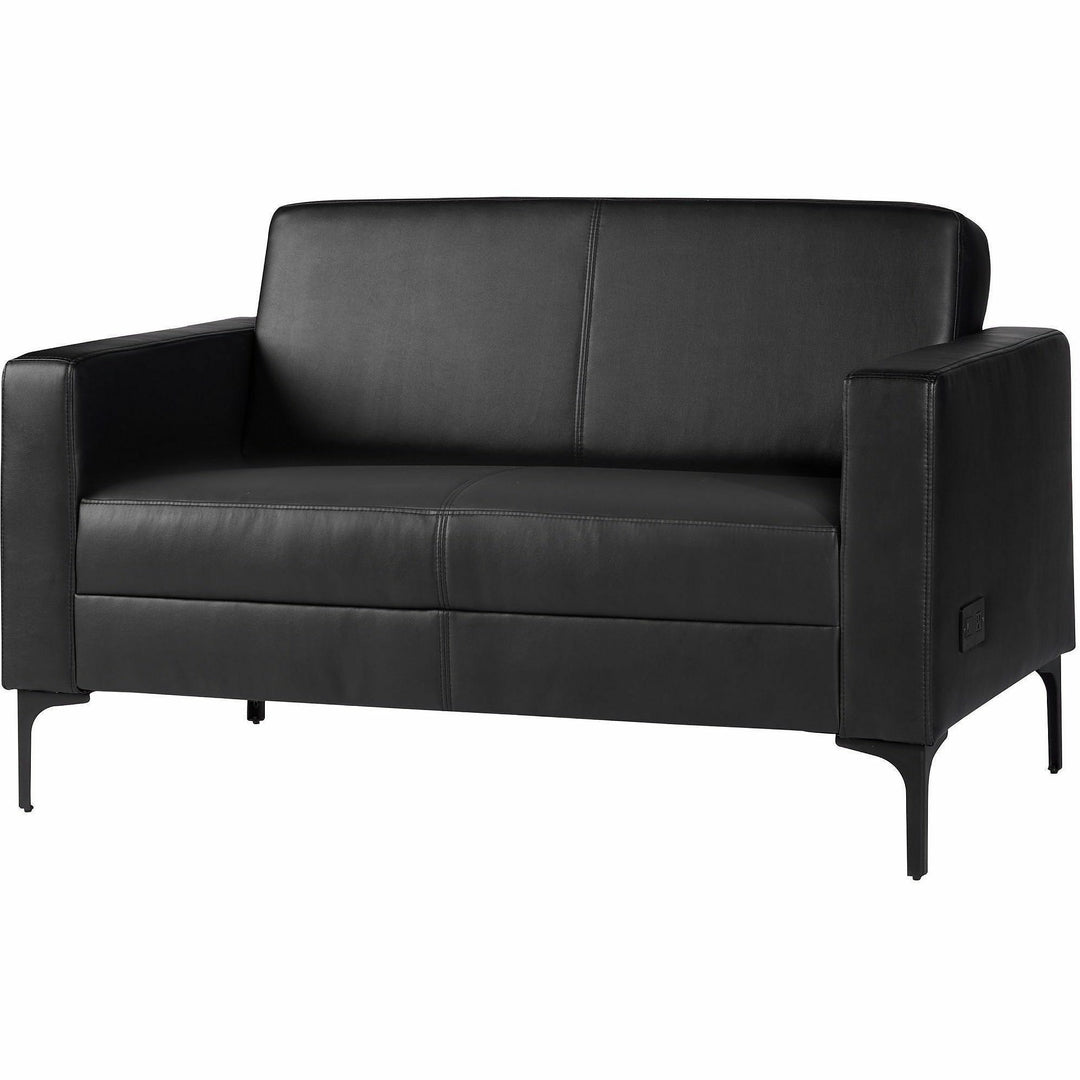 Image of Lorell 86951 Clarke Series Loveseat with Antimicrobial Upholstery and Power, 53.2" x 29.8" x 31" Overall Dimension, 1 Each