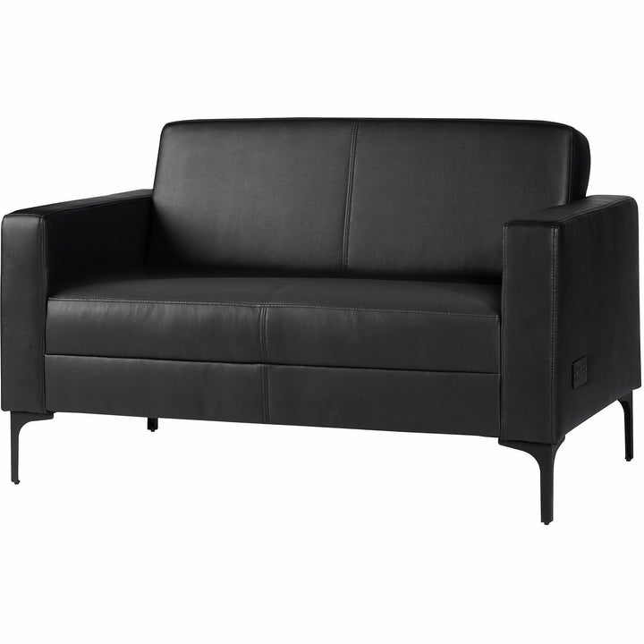 Image of Lorell 86951 Clarke Series Loveseat with Antimicrobial Upholstery and Power, 53.2" x 29.8" x 31" Overall Dimension, 1 Each