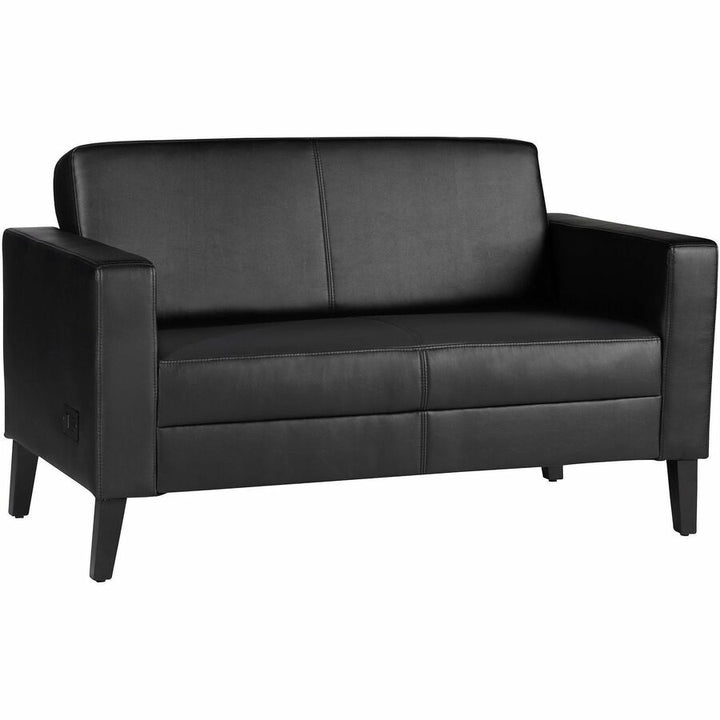 Image of Lorell 86951 Clarke Series Loveseat with Antimicrobial Upholstery and Power, 53.2" x 29.8" x 31" Overall Dimension, 1 Each