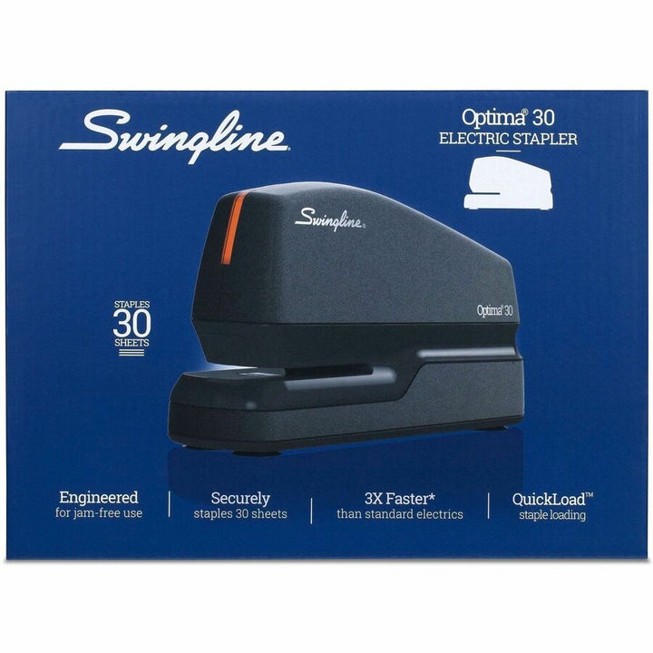 Image of Swingline Optima 30 Electric Stapler, Staples Upto 30 Sheet, Full Strip, Staple Size: , 23/0.24", Black, Plastic, 1 Each