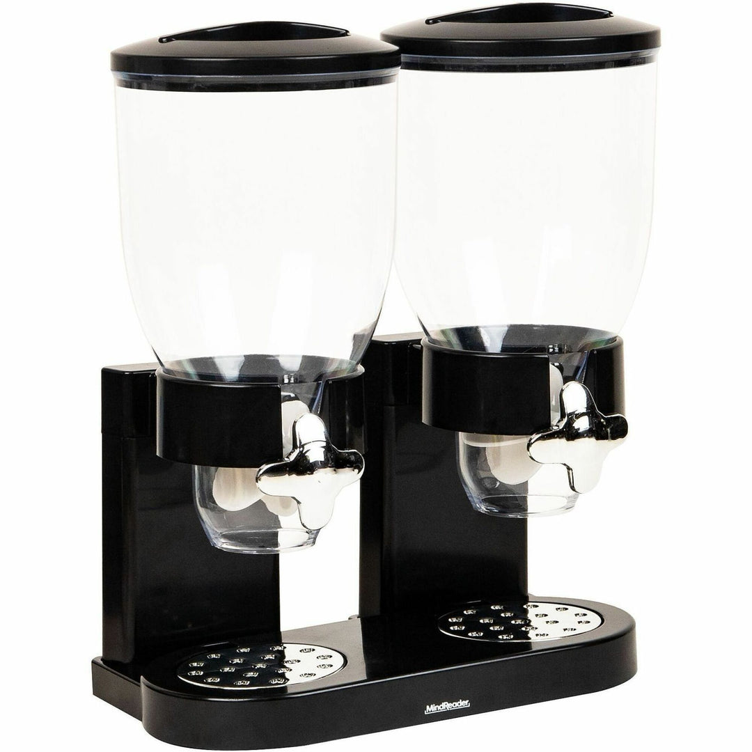 Image of Mind Reader CEREALD2-BLK Double Cereal Dispenser, Food, Food Storage, Storing, Black, 1 Each