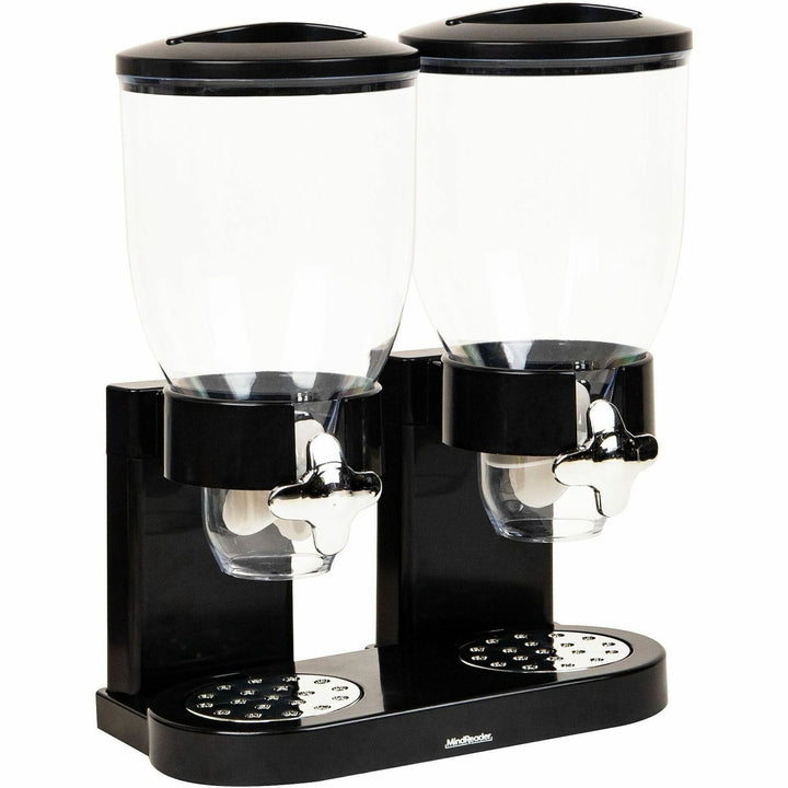 Image of Mind Reader CEREALD2-BLK Double Cereal Dispenser, Food, Food Storage, Storing, Black, 1 Each
