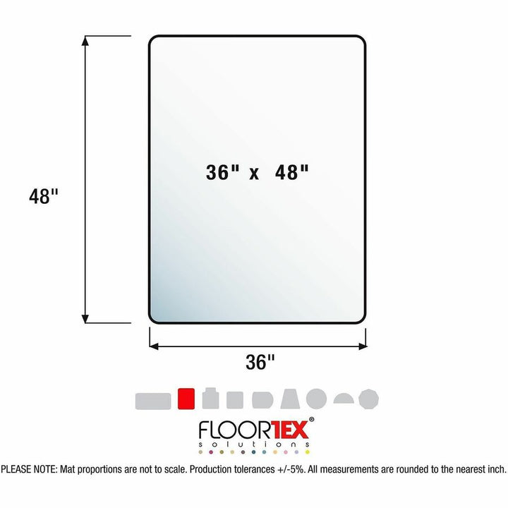 Image of Floortex NRCMFLPD0001 Cleartex Evolutionmat Chair Mat, Carpet, Hard Floor, Floor, Rectangular, Plastic, Polymer, Clear, 1 Each