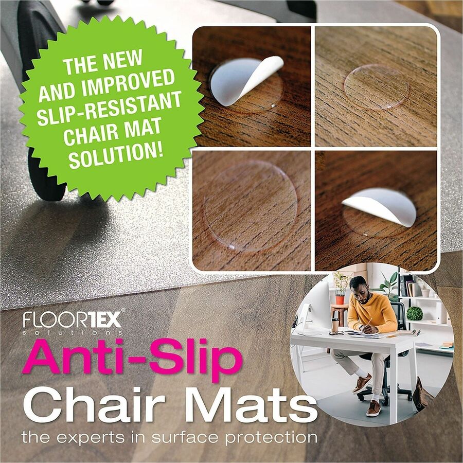 Image of Floortex NRCMFLPD0001 Cleartex Evolutionmat Chair Mat, Carpet, Hard Floor, Floor, Rectangular, Plastic, Polymer, Clear, 1 Each