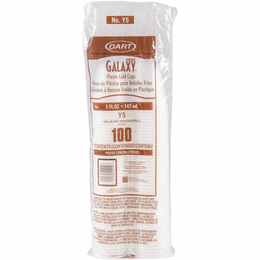 Image of SOLO® Cold Cups, Plastic, 5oz., 2500/CT, Translucent