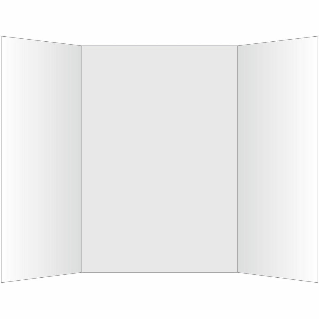 Image of Geographics 27145 Royal Brites Tri-Fold Project Boards, Project, Poster, Crafting, Presentation, 36" H x 48" Width, White, Kraft, 12 / Carton