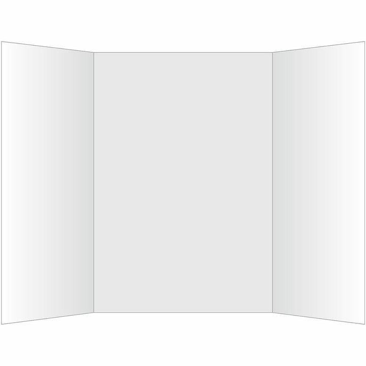 Image of Geographics 27145 Royal Brites Tri-Fold Project Boards, Project, Poster, Crafting, Presentation, 36" H x 48" Width, White, Kraft, 12 / Carton