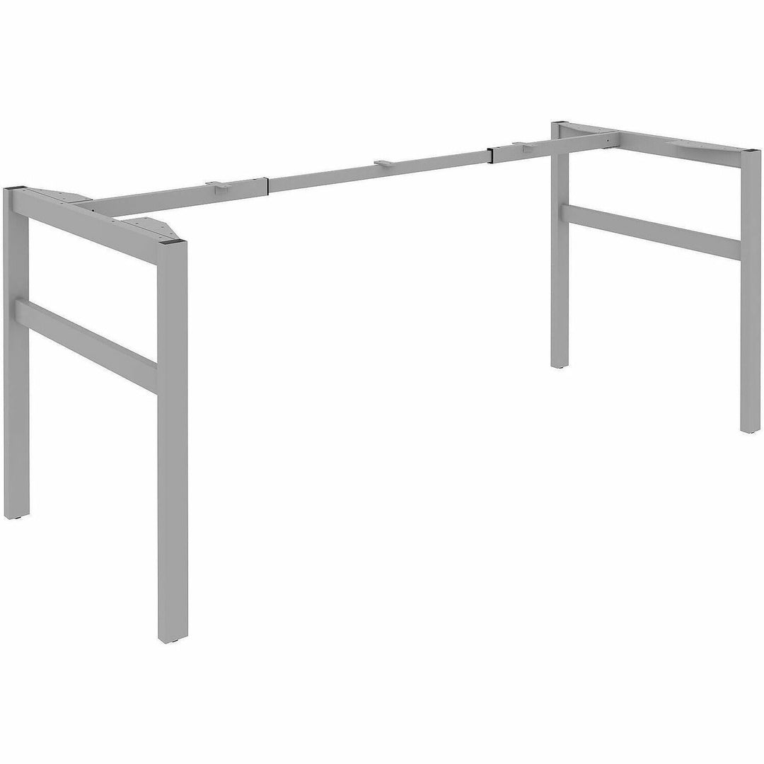 Image of Lorell 16284 Table Base, Powder Coated H-shaped, Silver Base, 28.50" H x 71.60" W x 29.10" Depth, Metal Base Material, 1 Each