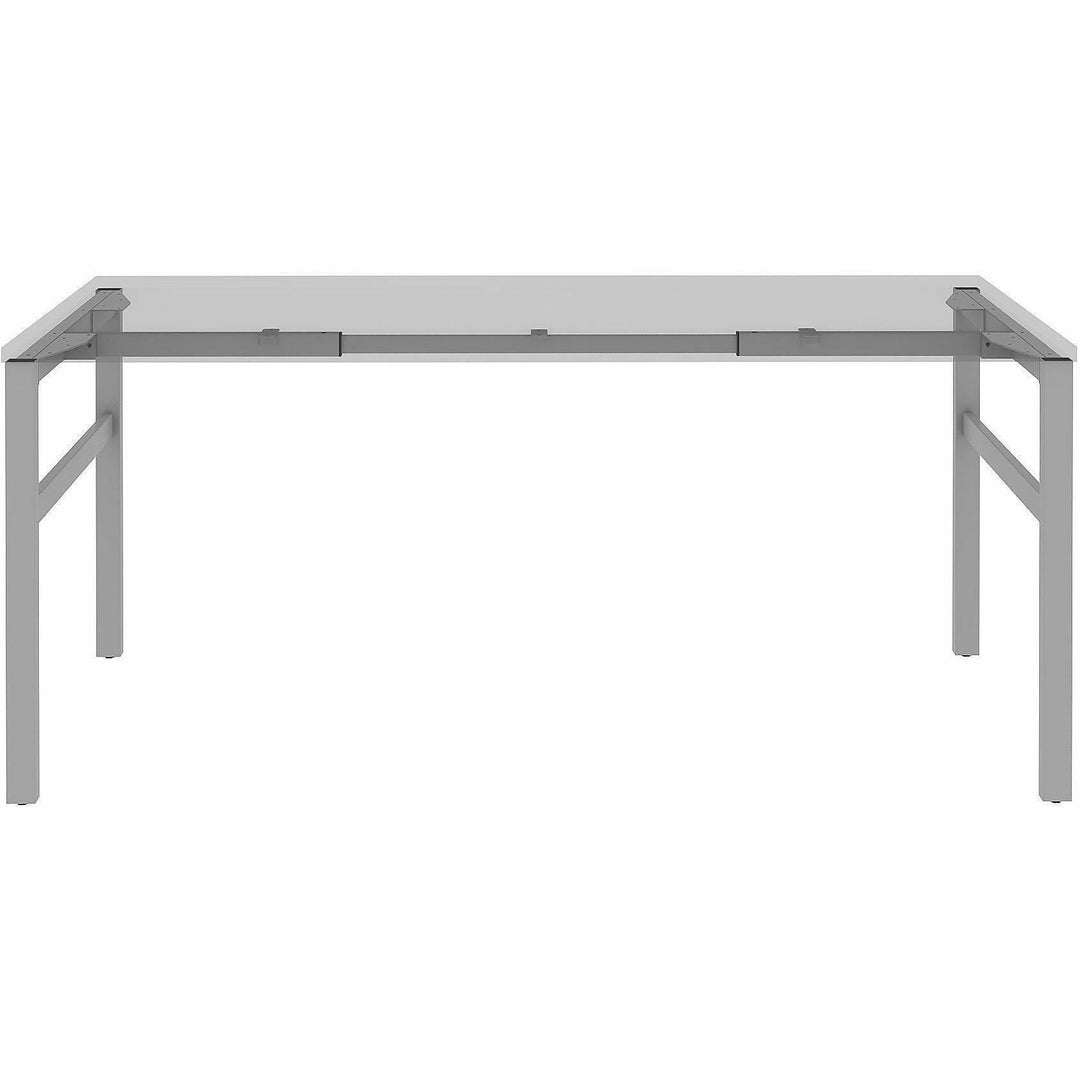 Image of Lorell 16284 Table Base, Powder Coated H-shaped, Silver Base, 28.50" H x 71.60" W x 29.10" Depth, Metal Base Material, 1 Each