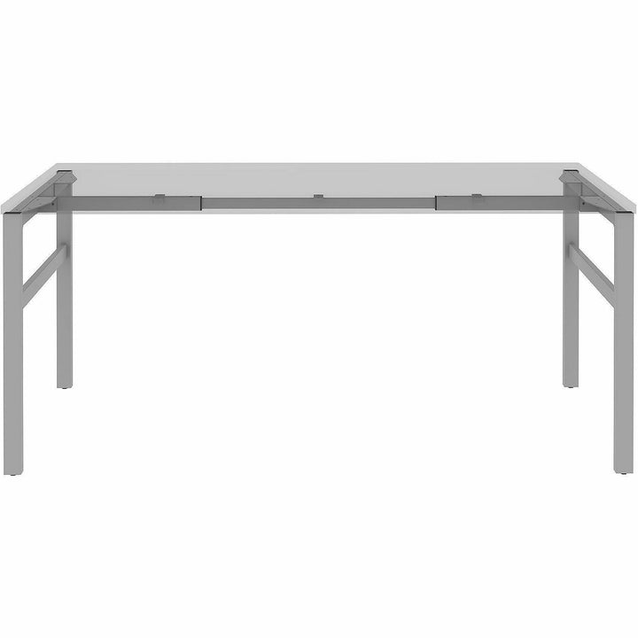 Image of Lorell 16284 Table Base, Powder Coated H-shaped, Silver Base, 28.50" H x 71.60" W x 29.10" Depth, Metal Base Material, 1 Each