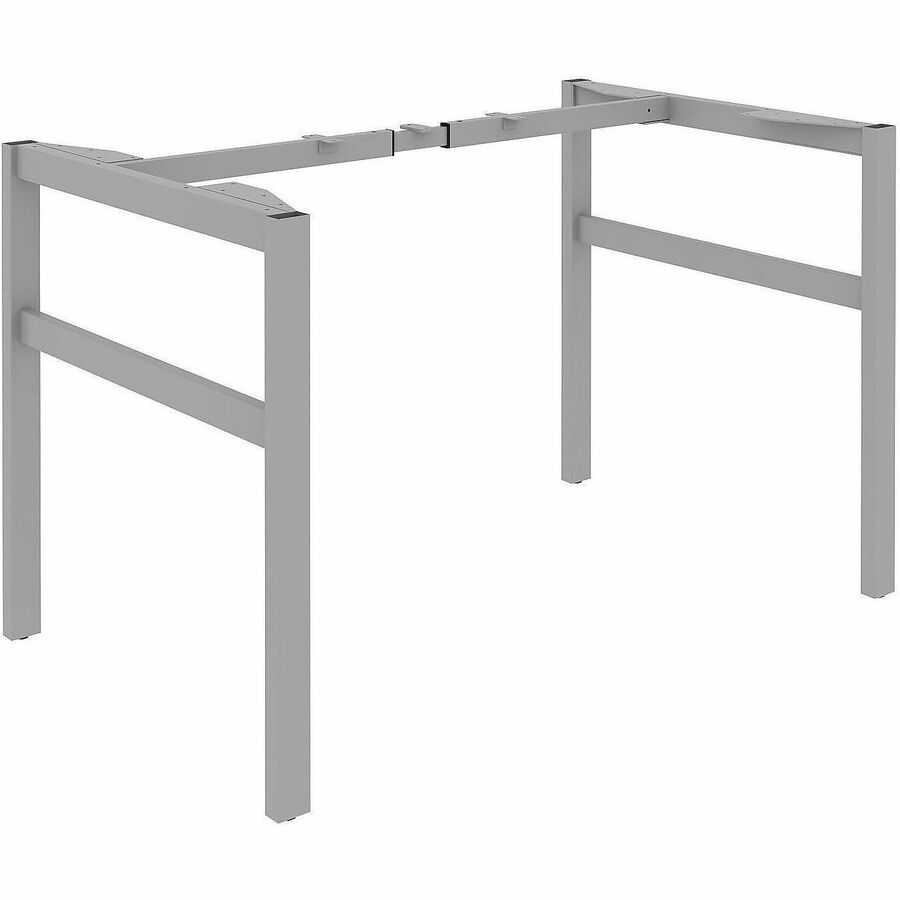 Image of Lorell 16284 Table Base, Powder Coated H-shaped, Silver Base, 28.50" H x 71.60" W x 29.10" Depth, Metal Base Material, 1 Each