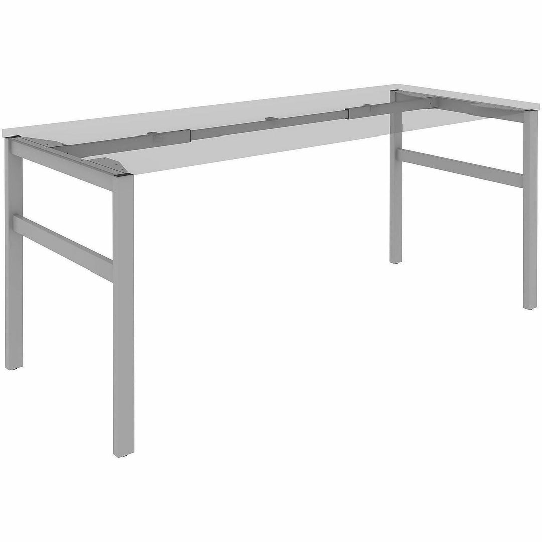 Image of Lorell 16284 Table Base, Powder Coated H-shaped, Silver Base, 28.50" H x 71.60" W x 29.10" Depth, Metal Base Material, 1 Each