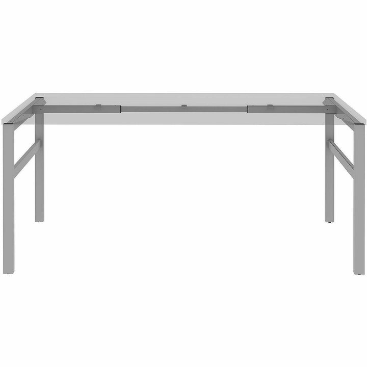 Image of Lorell 16284 Table Base, Powder Coated H-shaped, Silver Base, 28.50" H x 71.60" W x 29.10" Depth, Metal Base Material, 1 Each