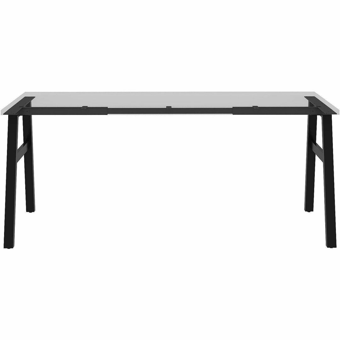 Image of Lorell 16286 Table Base, Powder Coated A-shaped, Black Base, 28.50" H x 71.60" W x 23.20" Depth, Metal Base Material, 1 Each