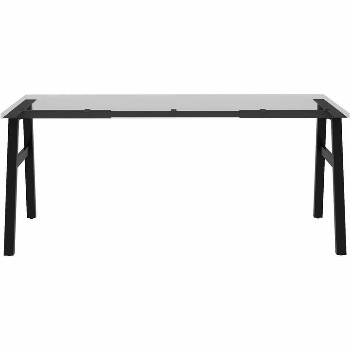 Image of Lorell 16286 Table Base, Powder Coated A-shaped, Black Base, 28.50" H x 71.60" W x 23.20" Depth, Metal Base Material, 1 Each