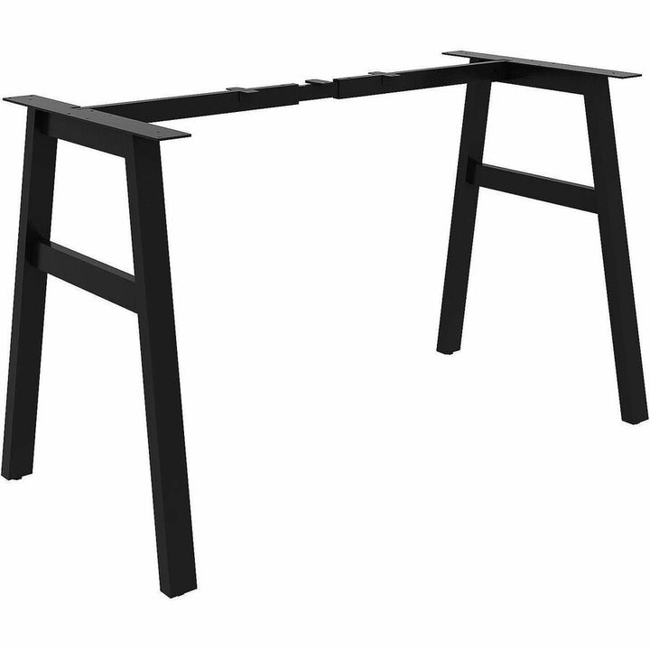 Image of Lorell 16286 Table Base, Powder Coated A-shaped, Black Base, 28.50" H x 71.60" W x 23.20" Depth, Metal Base Material, 1 Each