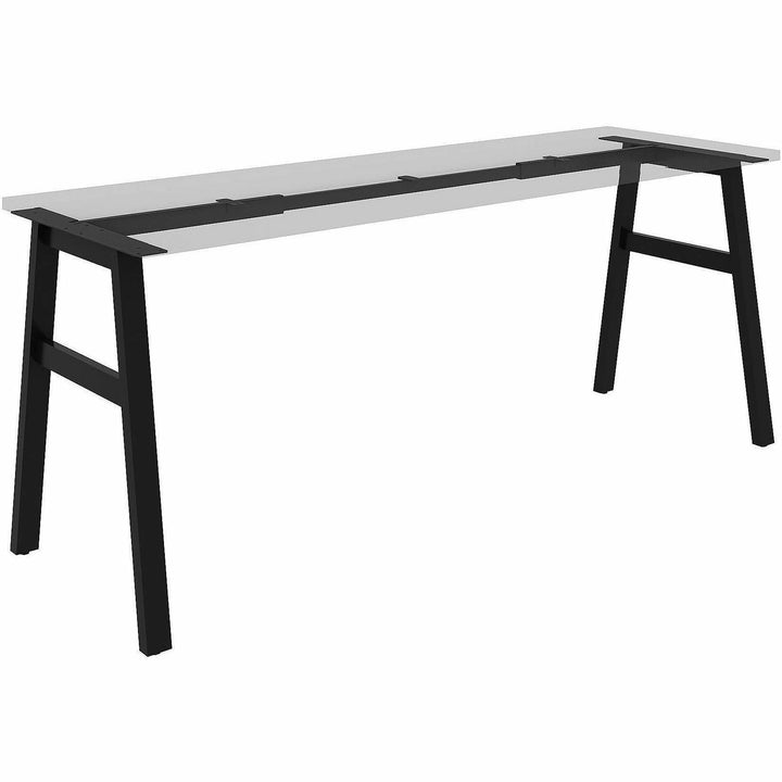 Image of Lorell 16286 Table Base, Powder Coated A-shaped, Black Base, 28.50" H x 71.60" W x 23.20" Depth, Metal Base Material, 1 Each