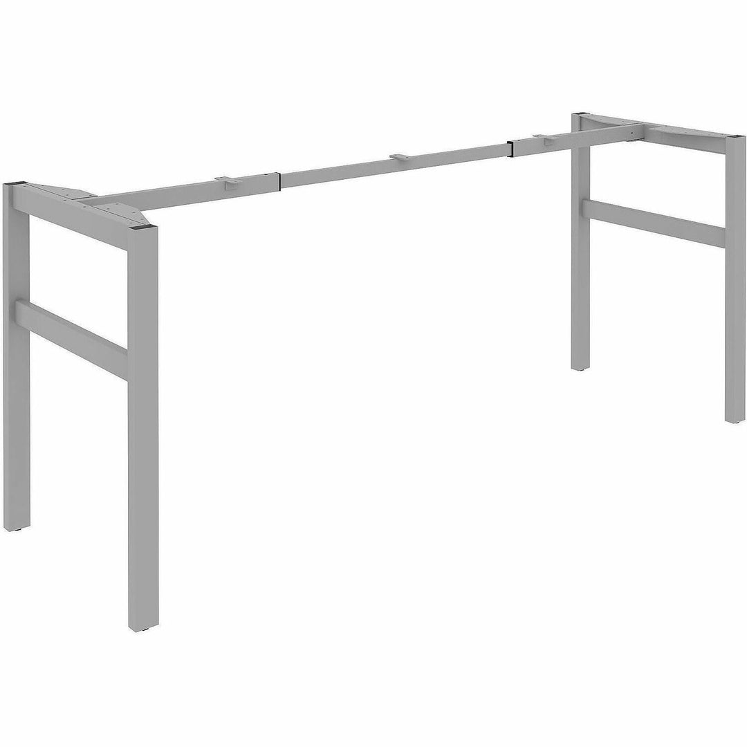 Image of Lorell 16283 Table Base, Powder Coated H-shaped, Silver Base, 28.50" H x 71.60" W x 23.20" Depth, Metal Base Material, 1 Each