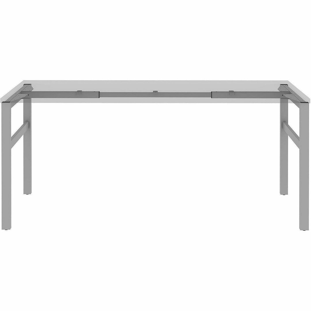 Image of Lorell 16283 Table Base, Powder Coated H-shaped, Silver Base, 28.50" H x 71.60" W x 23.20" Depth, Metal Base Material, 1 Each