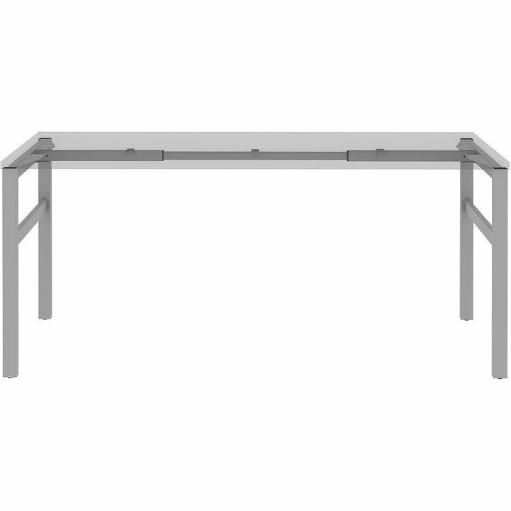 Image of Lorell 16283 Table Base, Powder Coated H-shaped, Silver Base, 28.50" H x 71.60" W x 23.20" Depth, Metal Base Material, 1 Each