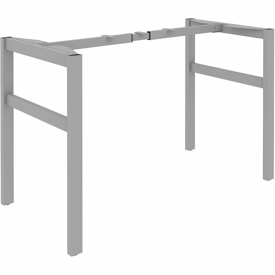 Image of Lorell 16283 Table Base, Powder Coated H-shaped, Silver Base, 28.50" H x 71.60" W x 23.20" Depth, Metal Base Material, 1 Each