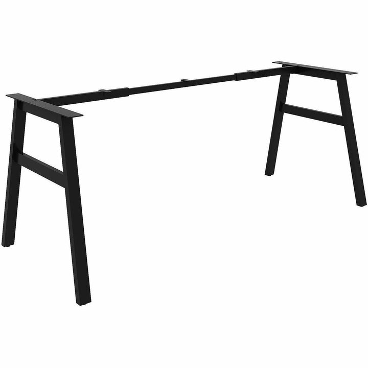 Image of Lorell 16287 Table Base, Powder Coated A-shaped, Black Base, 28.50" H x 71.60" W x 29.10" Depth, Metal Base Material, 1 Each